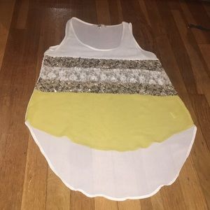 Gold sequin tank